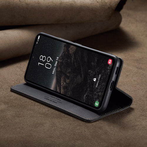 Оригинален кожен калъф за Samsung Galaxy S25 Edge черен 3