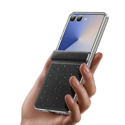 Луксозен кожен калъф за Samsung Z Flip 7 гръб