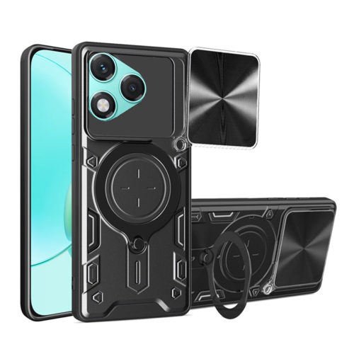 Удароустойчив калъф с пръстен за Honor 400 Lite черен