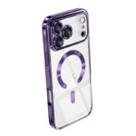 Луксозен прозрачен калъф за iPhone 17 Pro Max лилав