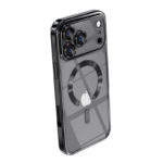 Луксозен прозрачен калъф за iPhone 17 Pro черен