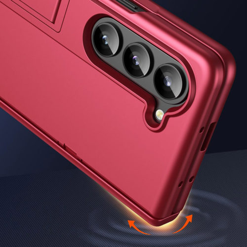 Калъф със защита на пантите за Samsung Galaxy Z Fold 4 червен защита от падане