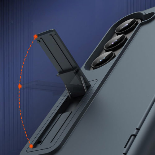 Калъф със защита на пантите за Samsung Galaxy Z Fold 5 сив стойка