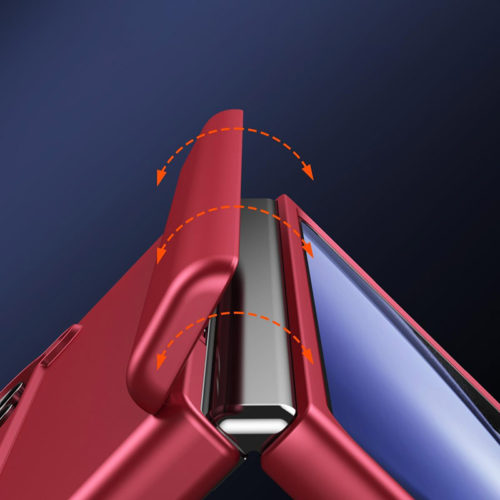 Калъф със защита на пантите за Samsung Galaxy Z Fold 5 червен ефективна защита