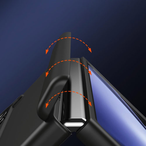 Калъф със защита на пантите за Samsung Galaxy Z Fold 5 черен ефективна защита