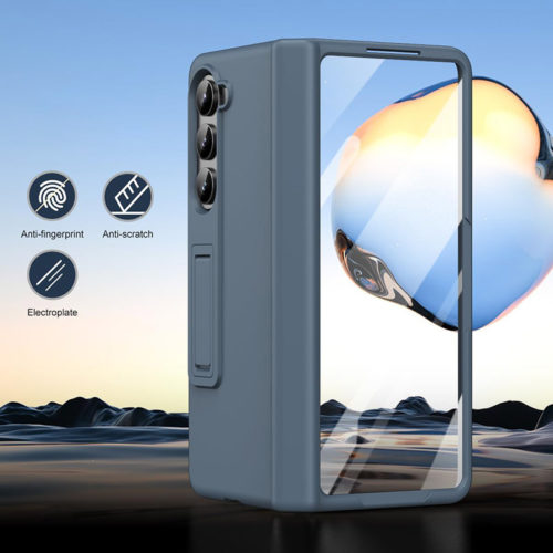 Калъф със защита на пантите за Samsung Galaxy Z Fold 6 сив защитно покритие