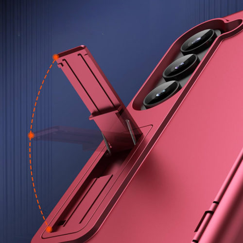 Калъф със защита на пантите за Samsung Galaxy Z Fold 6 червен стойка