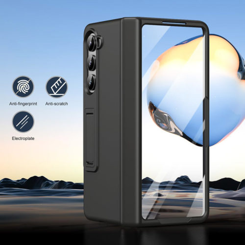 Калъф със защита на пантите за Samsung Galaxy Z Fold 6 черен защитно покритие