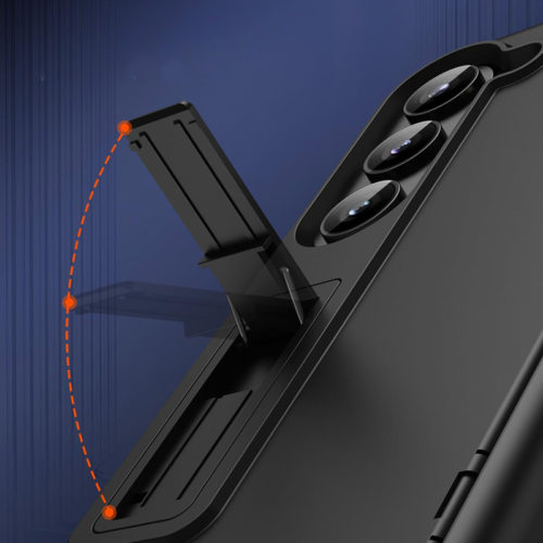 Калъф със защита на пантите за Samsung Galaxy Z Fold 6 черен стойка