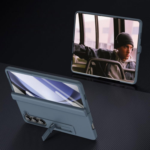 Калъф със защита на пантите за Samsung Galaxy Z Fold 7 сив функционален
