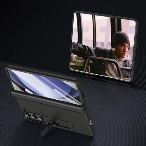 Калъф със защита на пантите за Samsung Galaxy Z Fold 7 черен функционален