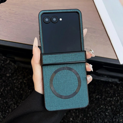 Магнитен калъф за Samsung Galaxy Z Flip 7 тъмно син гръб