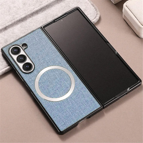 Магнитен калъф за Samsung Galaxy Z Fold 5 син