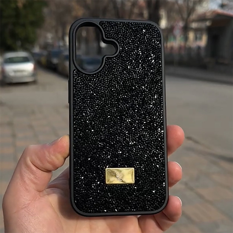 Оригинален калъф с кристали Swarovski за iPhone 17 гръб