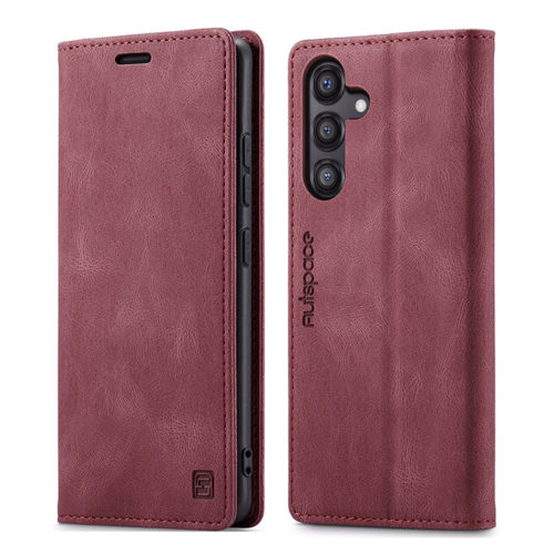 Оригинален кожен калъф за Samsung Galaxy A07 червен