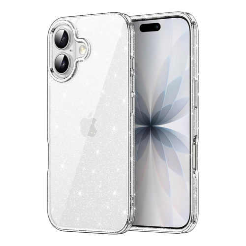 Прозрачен бляскав калъф за iPhone 17