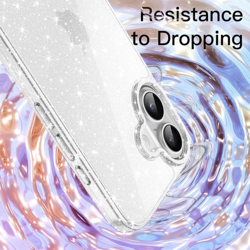 Прозрачен бляскав калъф за iPhone 17 против вода