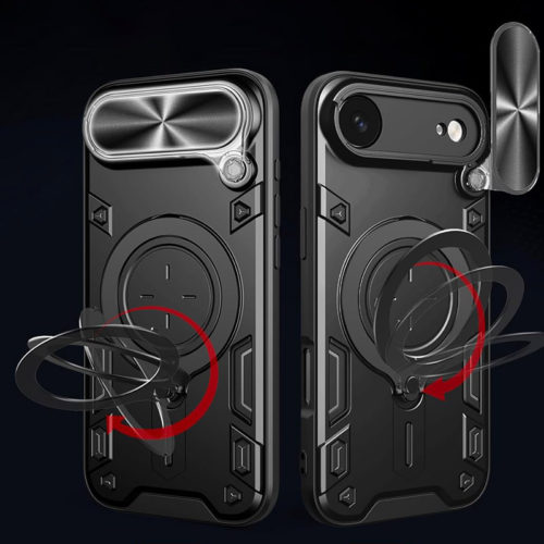 Удароустойчив калъф с пръстен за iPhone 17 Air въртящ се пръстен