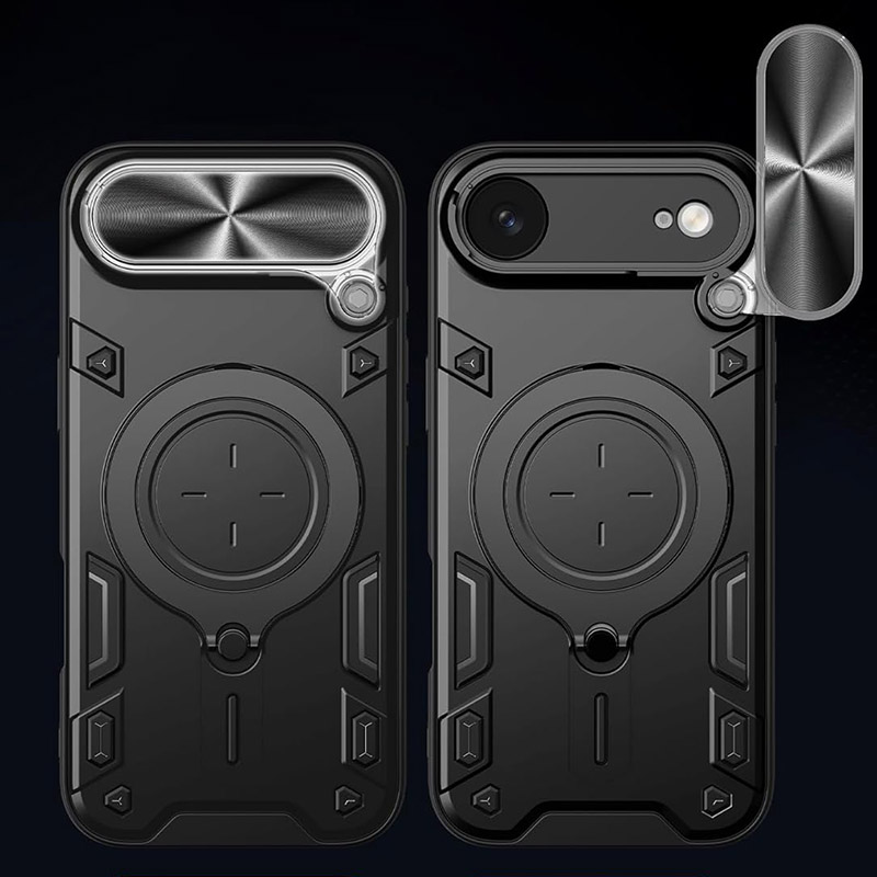 Удароустойчив калъф с пръстен за iPhone 17 Air защита на камерата