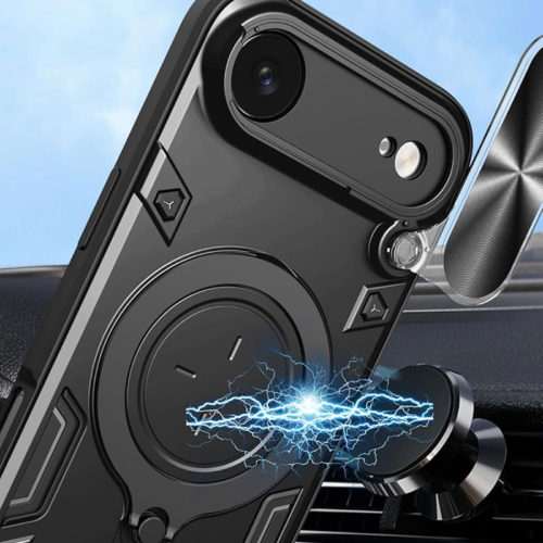 Удароустойчив калъф с пръстен за iPhone 17 Air магнитна стойка