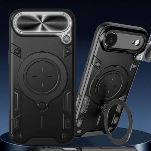 Удароустойчив калъф с пръстен за iPhone 17 Air стойка