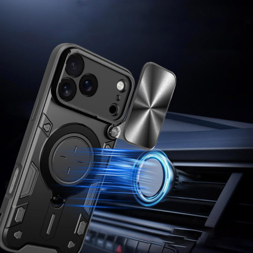 Удароустойчив калъф с пръстен за iPhone 17 Pro магнитно закрепване