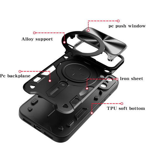 Удароустойчив калъф с пръстен за iPhone 17 Pro устройство