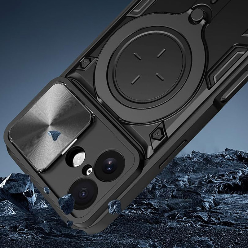 Удароустойчив калъф с пръстен за iPhone 17 противоударен