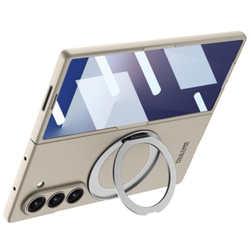 Калъф с магнитен пръстен за Samsung Galaxy Z Fold 7 титаниум стойка