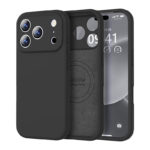 Качествен силиконов калъф за iPhone 17 Pro Max черен