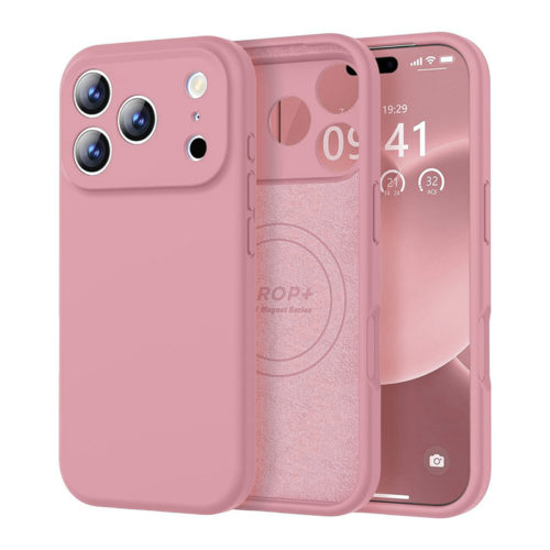 Качествен силиконов калъф за iPhone 17 Pro розов