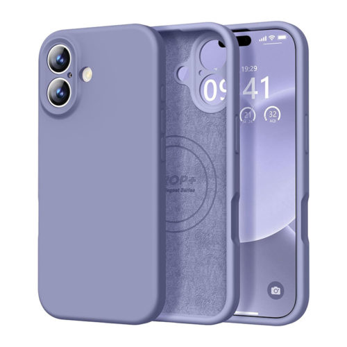 Качествен силиконов калъф за iPhone 17 лилав