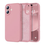 Качествен силиконов калъф за iPhone 17 розов