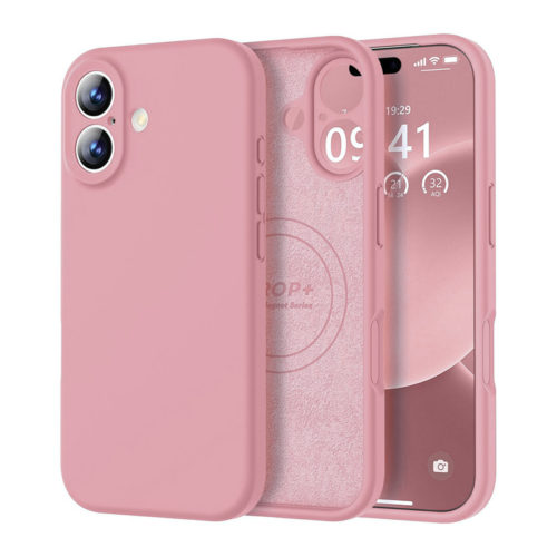 Качествен силиконов калъф за iPhone 17 розов