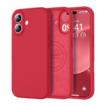 Качествен силиконов калъф за iPhone 17 червен