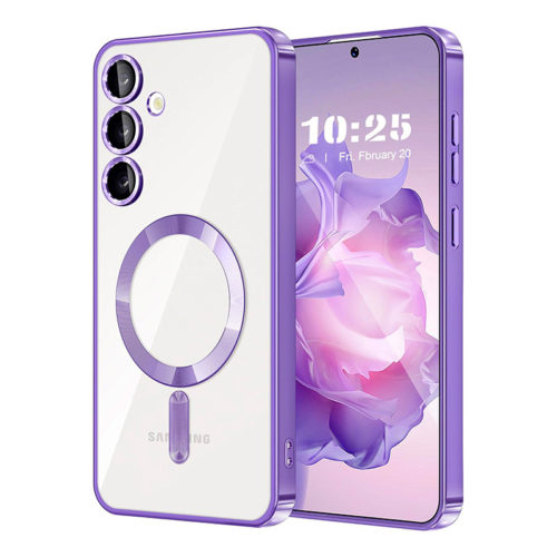 Луксозен калъф с Magsafe за Samsung Galaxy S25 Ultra лилав