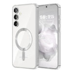 Луксозен калъф с Magsafe за Samsung Galaxy S25 сребърен