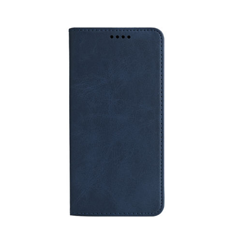 Кожен калъф с магнитен капак за Honor Magic 6 Lite син отпред