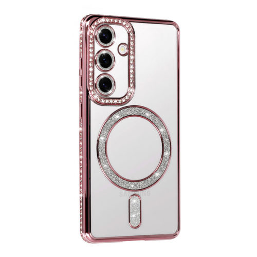 Луксозен калъф с кристали за Samsung Galaxy A07 розов