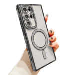 Луксозен калъф с кристали за Samsung Galaxy S25 Ultra черен