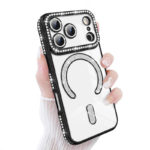 Луксозен калъф с кристали за iPhone 17 Pro Max черен