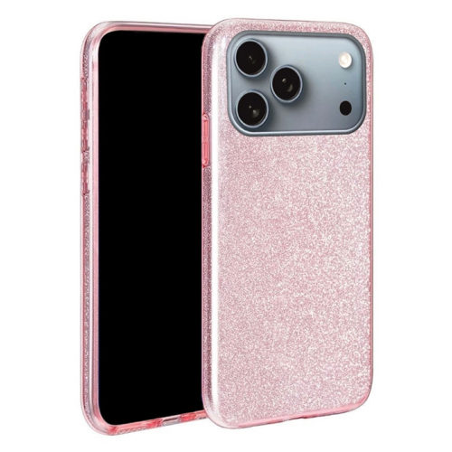 Оригинален калъф с кристали за iPhone 17 Pro розов