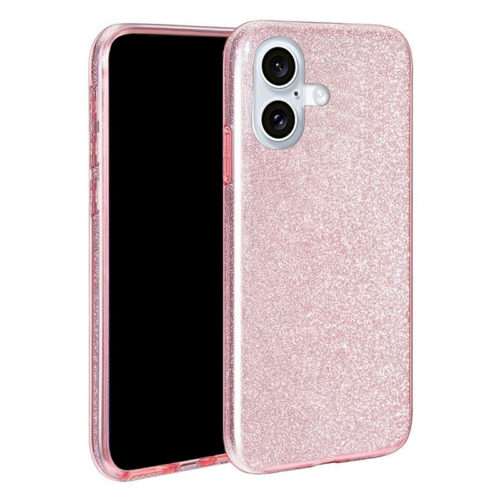 Оригинален калъф с кристали за iPhone 17 розов