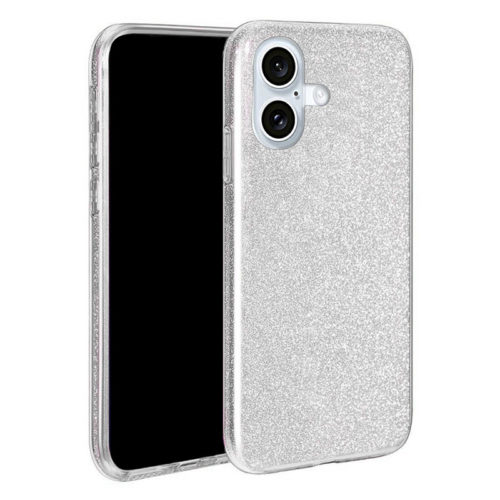 Оригинален калъф с кристали за iPhone 17 сребърен