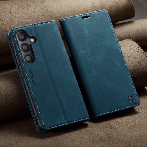 Оригинален кожен калъф за Samsung Galaxy A17 син 27