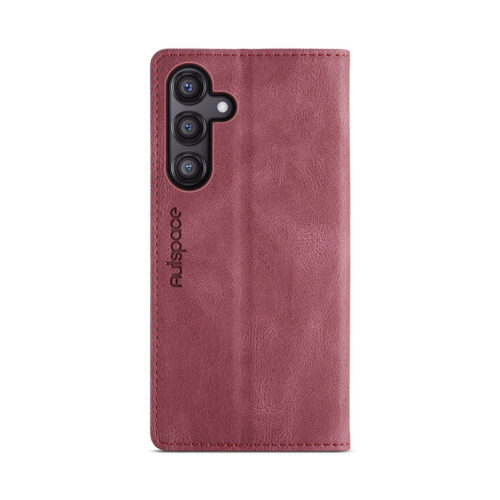 Оригинален кожен калъф за Samsung Galaxy A17 червен 13