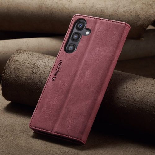 Оригинален кожен калъф за Samsung Galaxy A17 червен 21