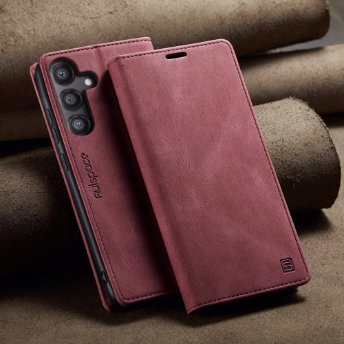 Оригинален кожен калъф за Samsung Galaxy A17 червен 29