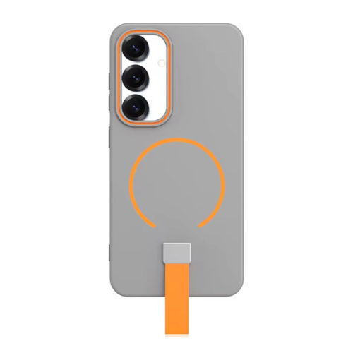 Силиконов калъф с държач за Samsung Galaxy A56 сив