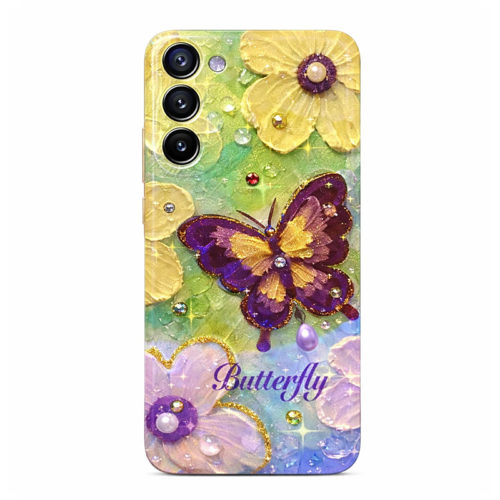 Калъф с пеперуда и камъни за Samsung Galaxy A17